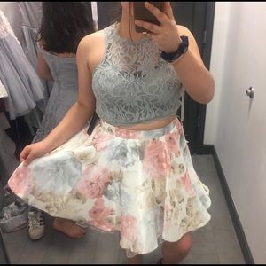 Floral Dillards Homecoming Dress